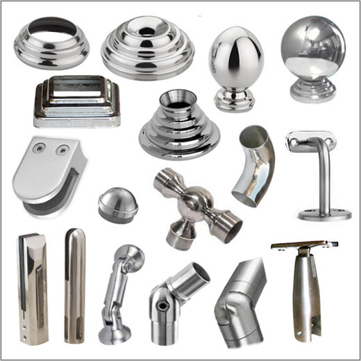 SS Handrail SS Bend, Glass Studs, Holder, Clamp, Folding Bracket and Fittings Accessories.